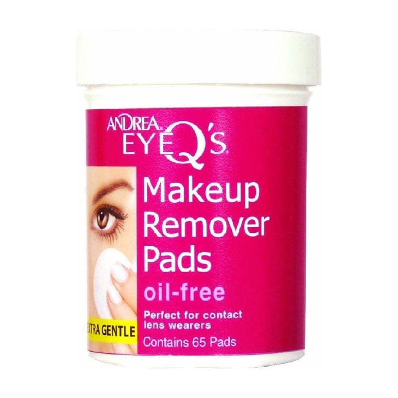 Andrea Eye Q's Andrea Eye Q's Eye Makeup Remover Pads Oil-Free 65 Pads Eye Makeup Remover Medium Violet Red