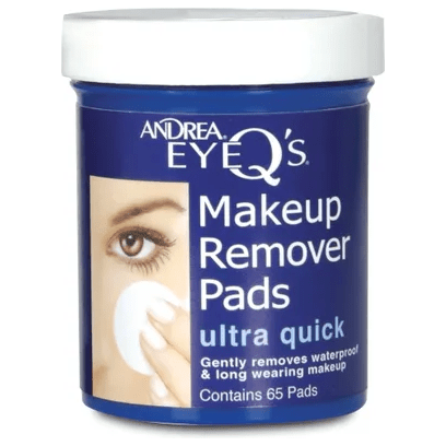 Andrea Eye Q's Andrea Eye Q's Eye Makeup Remover, Pads, Ultra Quick 65 pads Eye Makeup Remover Light Gray