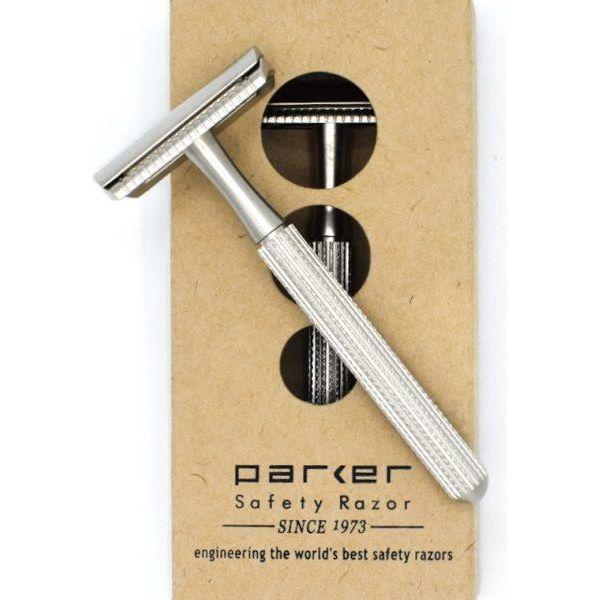Parker Parker 78R-SC Satin Chrome Safety Razor Safety Razor Tan