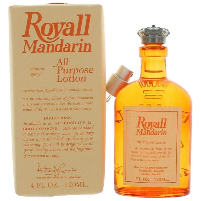 Royall Royall Mandarin Of Bermuda For Men All Purpose Lotion 4.0 Oz All Purpose Lotion Dark Khaki