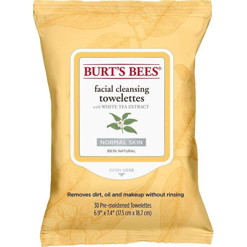 Burt's Bees Burt's Bees Facial Cleansing Towelettes with White Tea Extract 30 Ct Facial Cleansing Towelettes Light Goldenrod