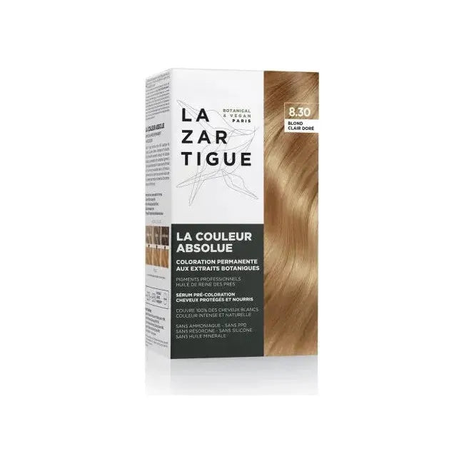 Lazartigue Lazartigue La Couleur Absolue Permanent Hair Color Kit 8.30 Light Golden Blond Hair Color Kit Light Gray