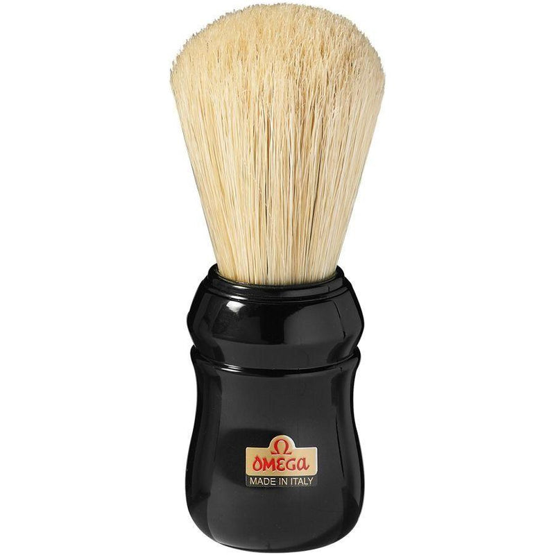Omega Omega Boar Bristle Shaving Brush Variable Color ( Red White Black) Handle #10049 Shaving Brush Tan