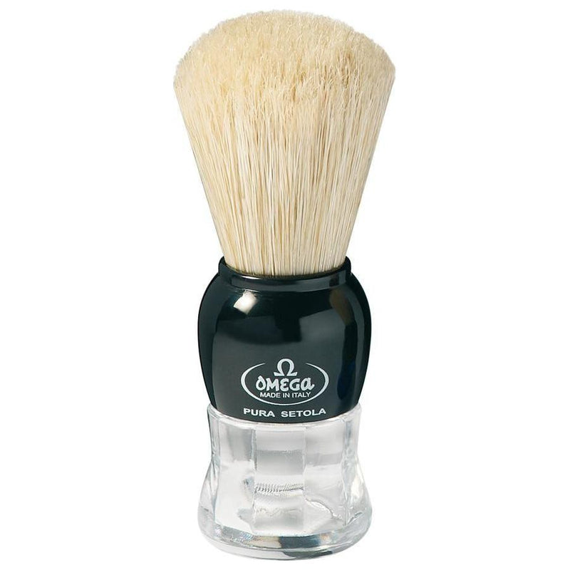 Omega Omega Pure Bristle Shaving Brush Assorted Colors Red/Black #10072 Shaving Brush Light Gray