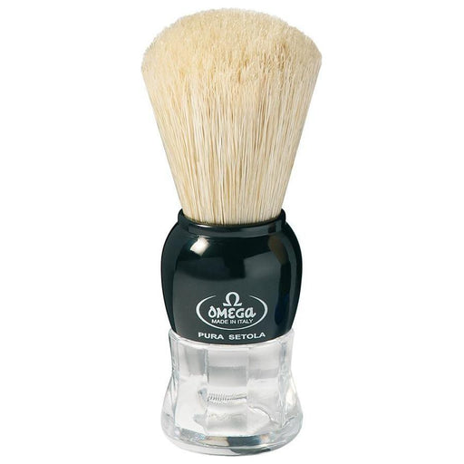 Omega Omega Pure Bristle Shaving Brush Assorted Colors Red/Black #10072 Shaving Brush Light Gray
