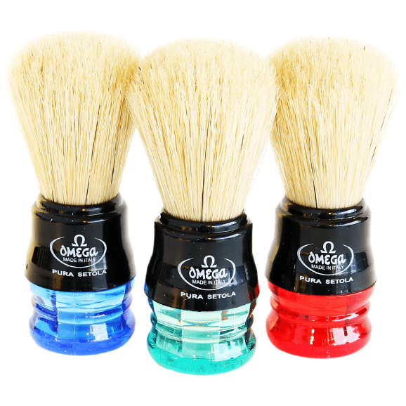 Omega Omega Boar Bristle 2 Color Handle Shaving Brush Variable Color #10077 Shaving Brush Dark Slate Gray