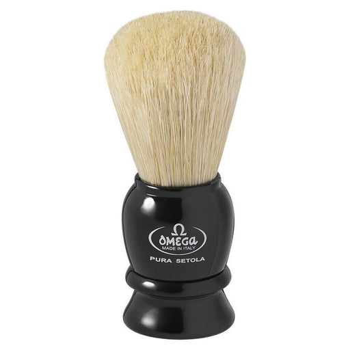 Omega Omega Pig Hair Black Handle Shaving Brush #13564 Shaving Brush Dark Slate Gray