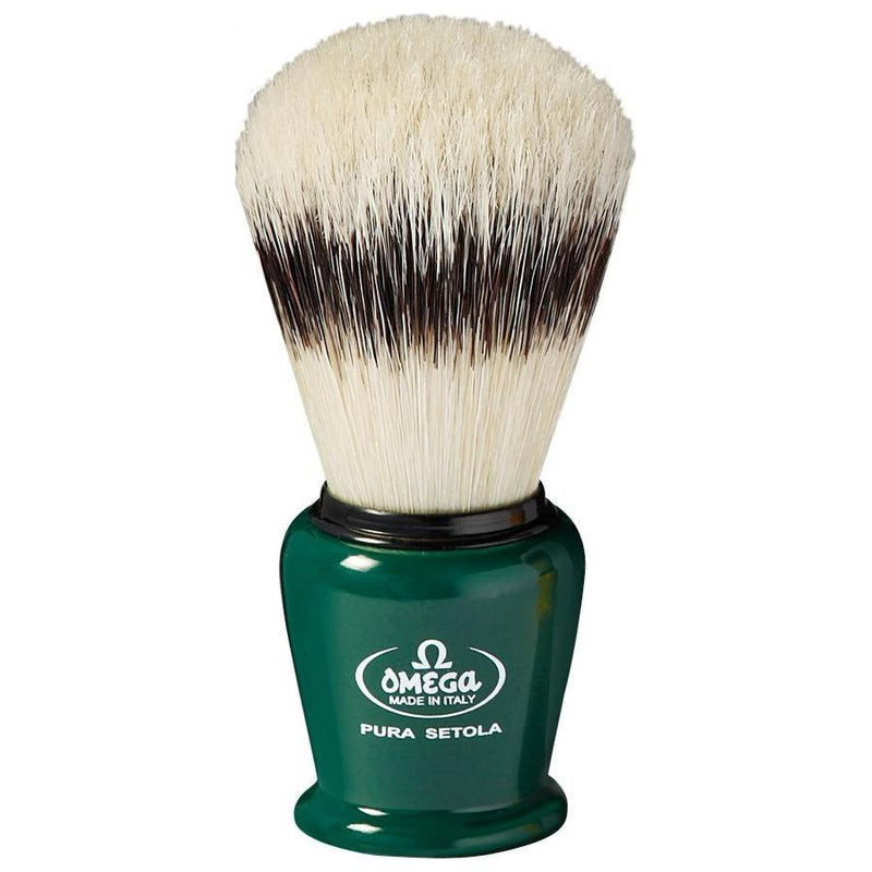 Omega Omega Banded Boar Bristle Shaving Brush With Stand - Assorted Colors #80257 Shaving Brush Dark Slate Gray