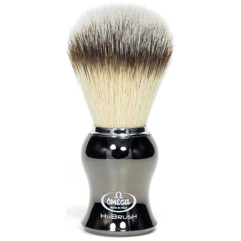 Omega Omega Brush Synthetic Badger Fibre Hi Quality Genuine Shaving Brush #46276 Shaving Brush Gray