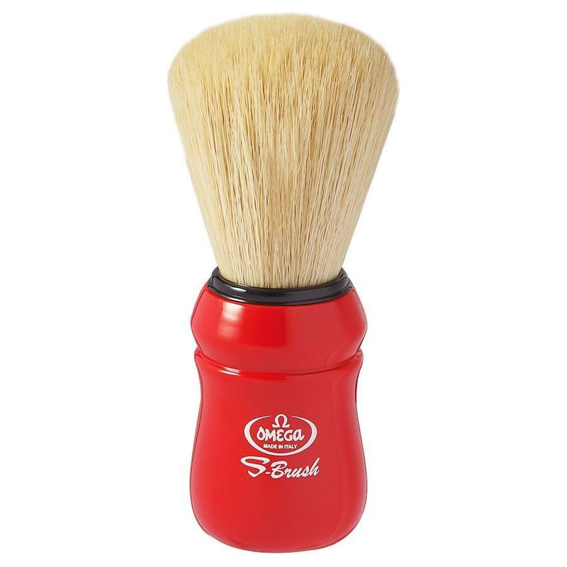 Omega Omega S10049 S-brush Synthetic Shaving Brush - Variable Colors ( Red, White, Black) Shaving Brush Tan