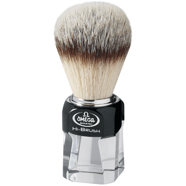 Omega Omega Hi-Brush Synthetic Shaving Brush Transparent 0140634 Shaving Brush Gray