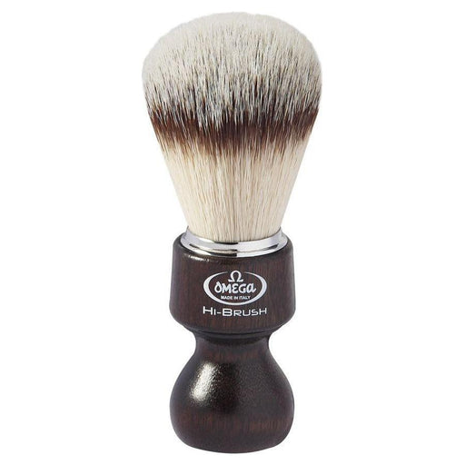 Omega Omega Synthetic Shaving Hi Brush Wood #46126 Shaving Brush Gray