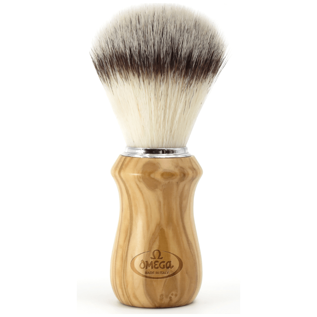 Omega Omega Shaving Brush Hi-Brush Olive Wood #0146832 Shaving Brush Tan