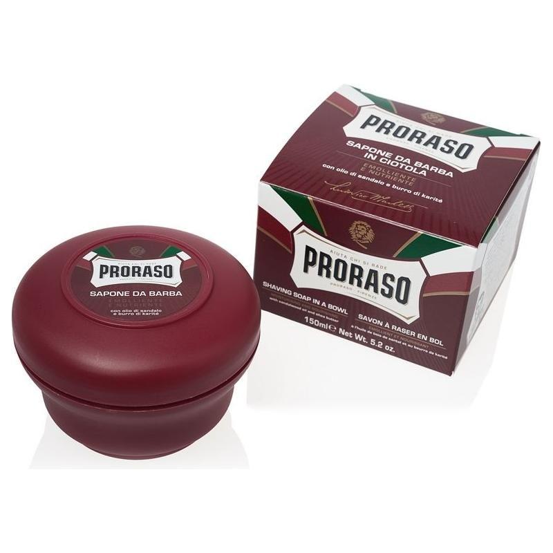 Proraso Proraso Shaving Soap In A Bowl Moisturizing And Nourishing Sandalwood 5.2 Oz Shaving Soap Dark Olive Green