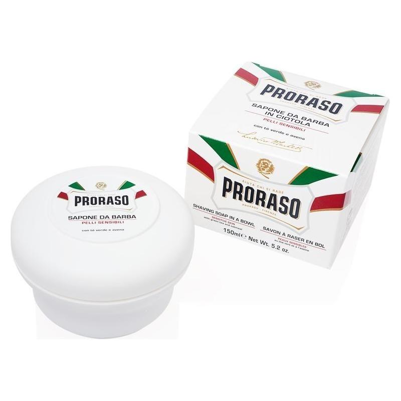 Proraso Proraso Sensitive Skin Anti-Irritation Shave Soap Green Tea And Oatmeal 5.2 Oz Shave Soap White Smoke
