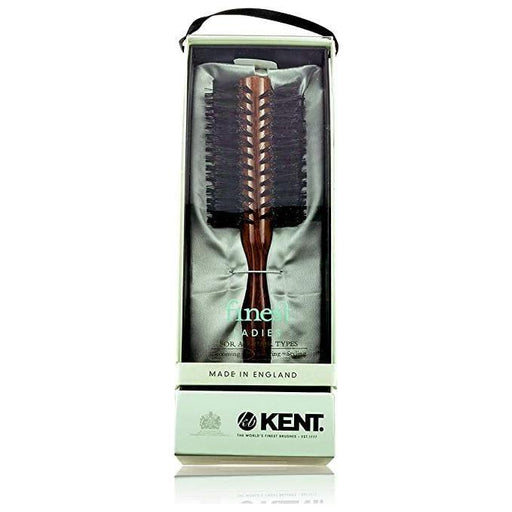 KENT Kent DA2 Radial Danta Wood Pure Black Bristle Hairbrush, Medium Hairbrush Gray