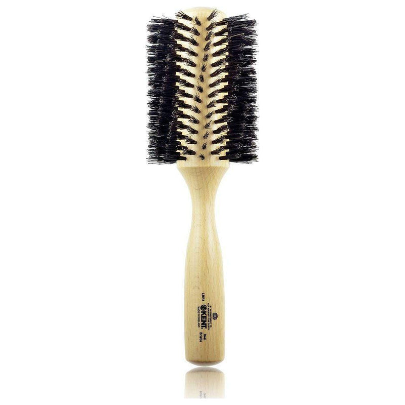 KENT Kent LBR3 Finest Ladies Large Radial Pure Black Bristle Hair Brush Hair Brush Black