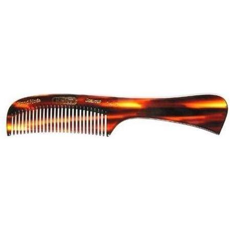 KENT Kent Handmade Comb 14T - 175 mm Course Toothed Medium Rake Comb Hair Comb Saddle Brown
