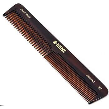 KENT Kent Handmade Comb 5T - 175 mm Coarse and Fine Toothed Comb Hair Comb Dark Slate Gray