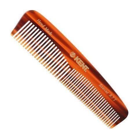 KENT Kent Handmade Comb R7T - 143 mm Fine and Coarse Toothed Pocket Comb Hair Comb Beige