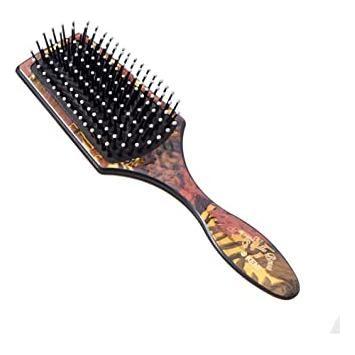 KENT Kent LPB2 8.25" Floral Small Paddle Cushion Hairbrush, for Smoothing and Straigh Hairbrush Dark Slate Gray
