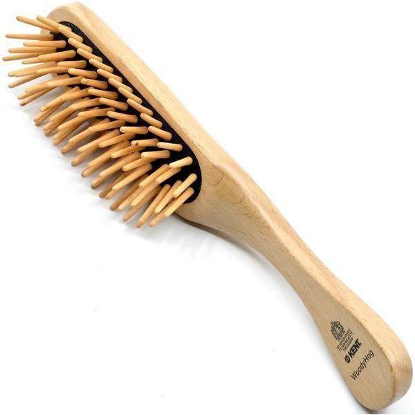 KENT Kent Woody Hog Brush Model No. Woodyhog Hair Brush Tan