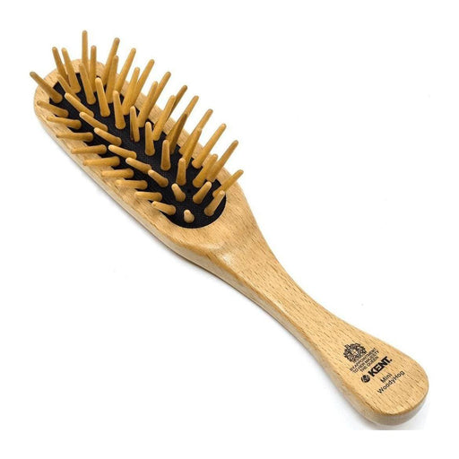 KENT Kent Mini Hog - Wood Model No. K Miniwood Hair Brush Tan