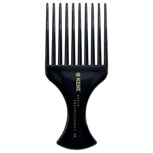 KENT Kent Afro Hair Pick and Beard Pick Comb SPC86 Antistatic and Unbreakable Hair and Beard Comb Black