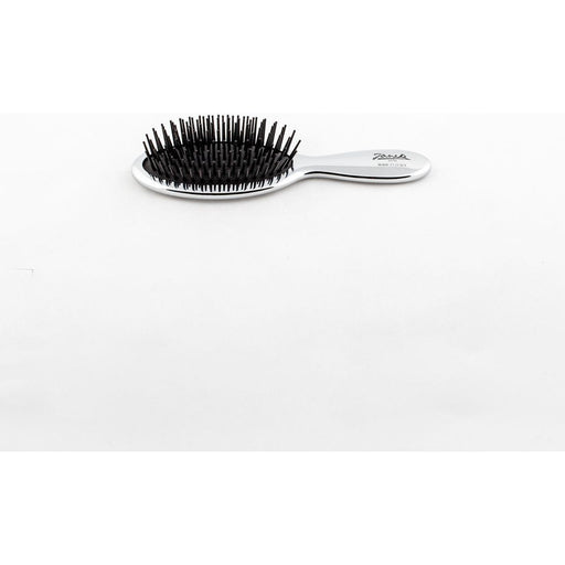 Janeke Janeke Silver Hair Brush Travel Size Hair Brush White Smoke