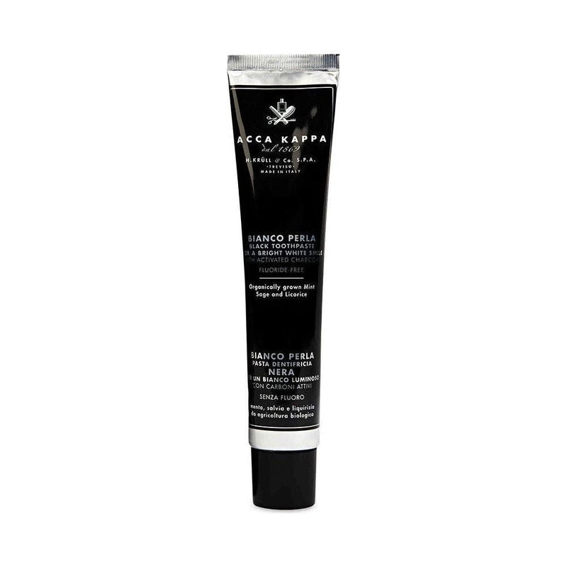 Acca Kappa Acca Kappa Blanco Perla Black Toothpaste Fluoride-Free 3.4 Oz Toothpaste Light Gray