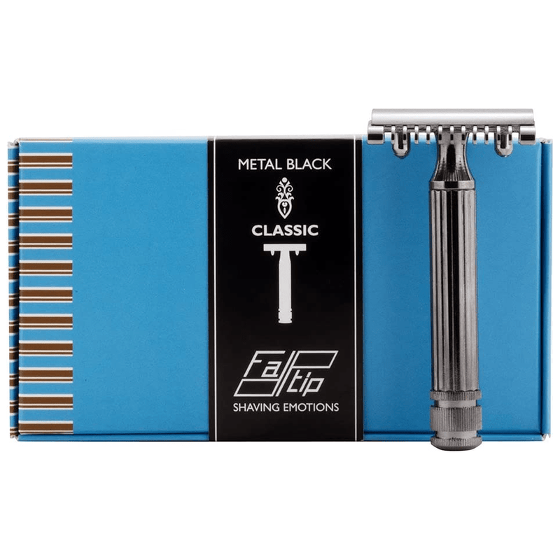 Fatip Fatip Grande Open Comb Double Edge Safety Razor Gun Metal Black 42109 Shaving & Grooming Steel Blue