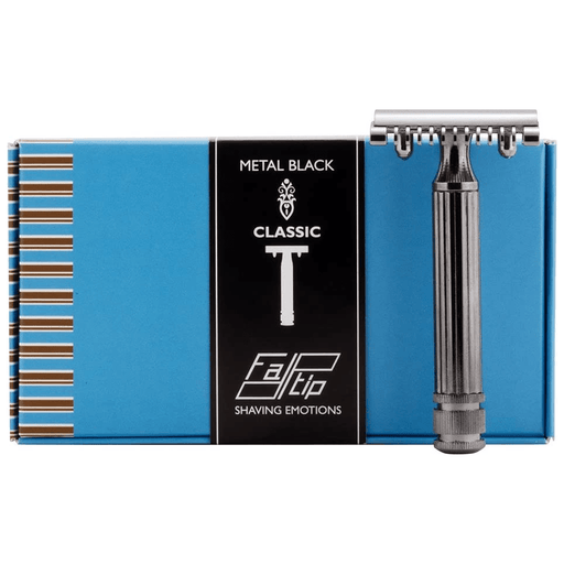 Fatip Fatip Grande Open Comb Double Edge Safety Razor Gun Metal Black 42109 Shaving & Grooming Steel Blue