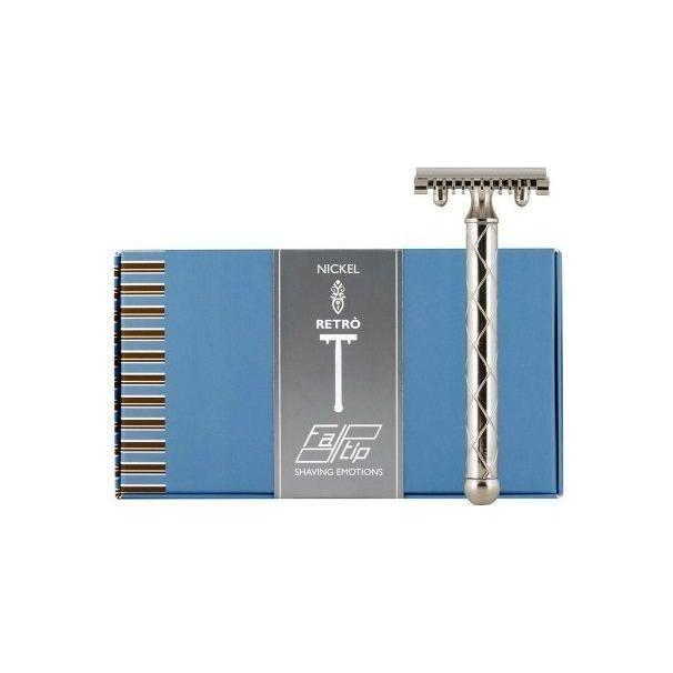 Fatip Fatip Retro Double Edge Safety Razor Nickel Open Comb 42116 Shaving & Grooming Light Slate Gray