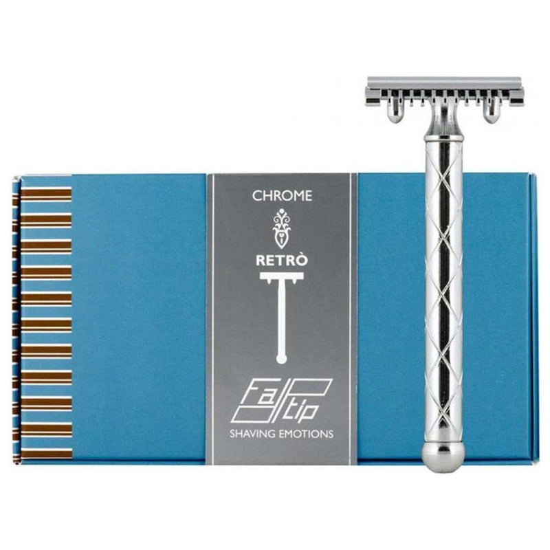 Fatip Fatip Retro Double Edge Safety Razor 42118 - Chrome Razors Steel Blue