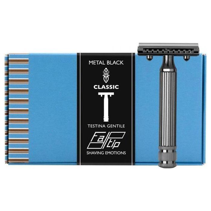 Fatip Fatip Classic Metal Black Testina Gentile Closed Comb Safety Razor 42123 Safety Razor Steel Blue