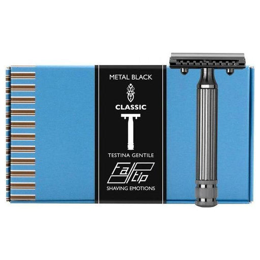 Fatip Fatip Classic Metal Black Testina Gentile Closed Comb Safety Razor 42123 Safety Razor Steel Blue