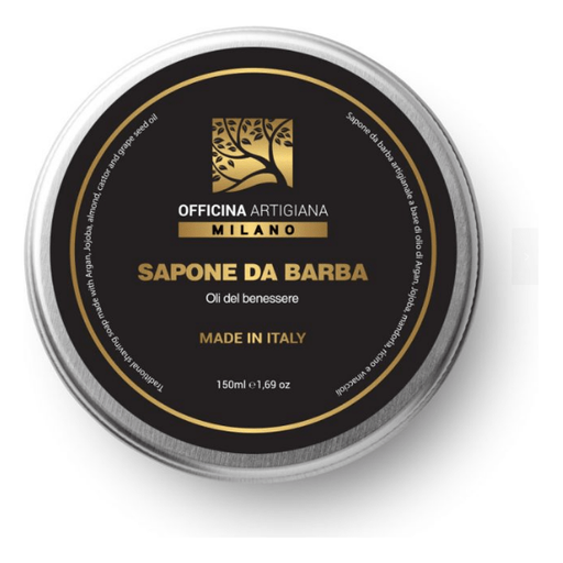 Officina Artigiana Milano Officina Artigiana Milano Signature Shaving Soap in Glass Jar 150ml Shaving Soap Dark Slate Gray