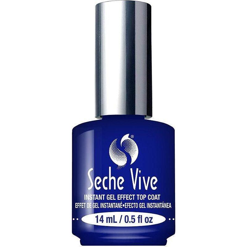 Seche Seche Vive Gel Effect Top Coat Nail Art 0.5 Oz Nail Art Midnight Blue