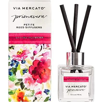 Via Mercato Via Mercato Primavera Spring Flowers Petite Reed Diffuser 1.3oz Reed Diffuser Dark Slate Gray