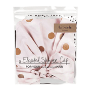 KITSCH KitSch Elevated Shower cap Blush Dot Shower Cap Antique White