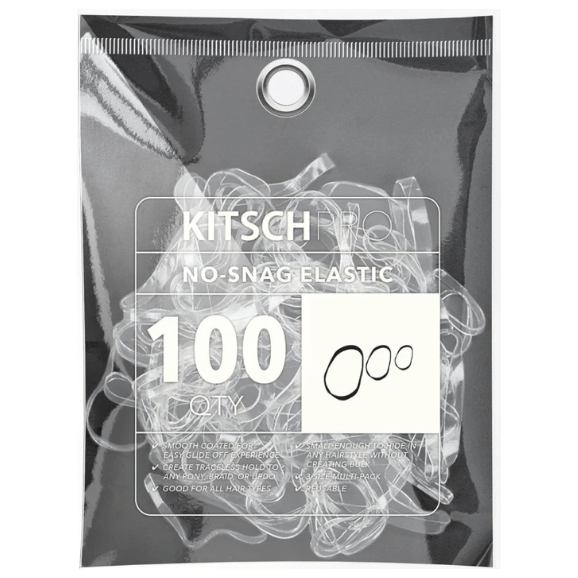 KITSCH KitSch No Snag Elastics - Clear Hair Elastics Light Slate Gray