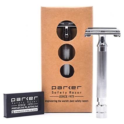 Parker Parker 82R Super HeavyWeight Butterfly Open Double Edge Safety Razor Safety Razor Dark Salmon