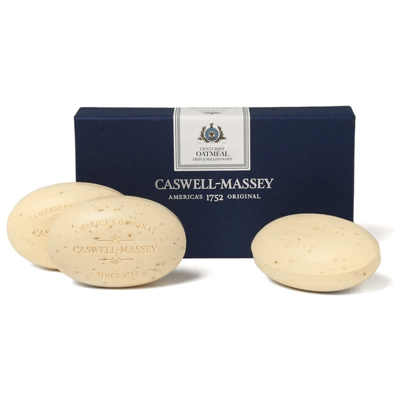 Caswell Massey Caswell-Massey Centuries Bath Soap Set Box of Three 5.8 oz Bars Collection Bar Soap Wheat Oatmeal & Honey
