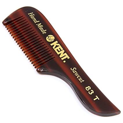 KENT Kent 3.25 Saw-Cut Fine Tooth Beard And Mustache Handmade Comb (83T) Beard and Mustache Comb Dark Slate Gray