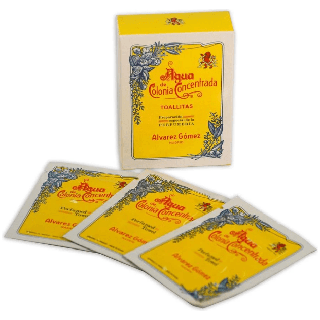 Alvarez Gomez Agua De Colonia Concentrada For Men Perfumed Towelettes 10 Sachets Perfumed Towelettes Goldenrod