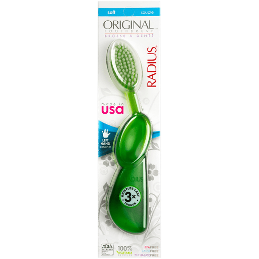 Radius Radius Original Left Hand 1 Tooth Brush Toothbrush Forest Green