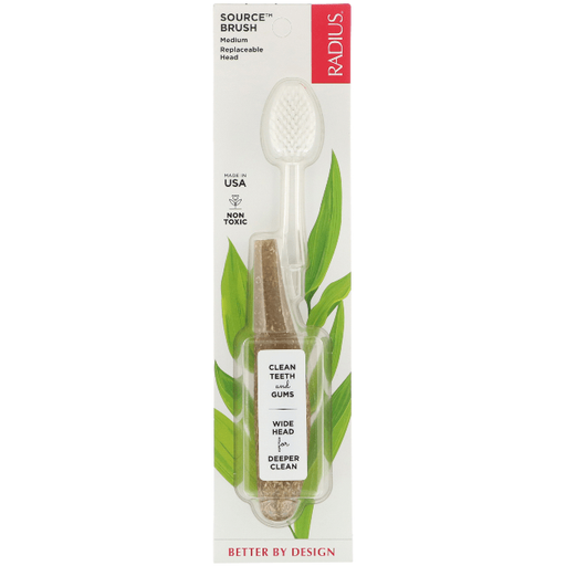 Radius Radius Toothbrush With Replacement Head - Medium Toothbrush Light Gray