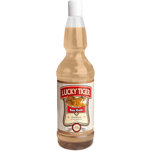 Lucky Tiger Lucky Tiger Barber Shop After Shave Bay Rum 16 oz After Shave Tan
