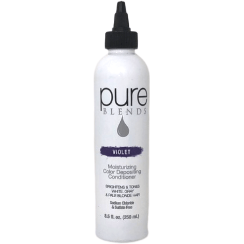 Pure Blends Pure Blends Hydrating Color Depositing Conditioner Violet 8.5 oz / 250 ml Hair Conditioner Light Gray