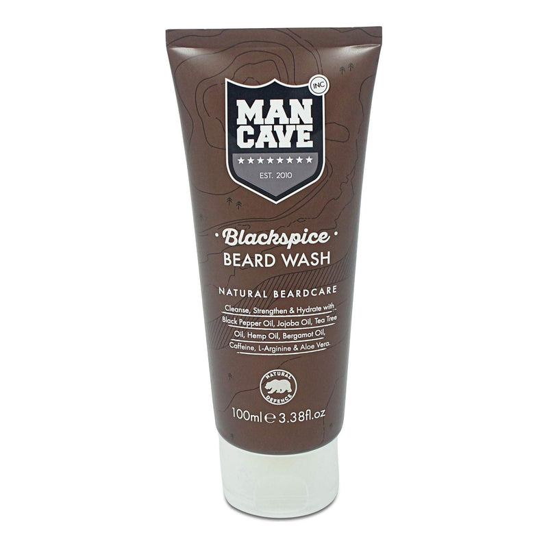 Mancave Mancave Black Spice Beard Wash 3.3 Oz Beard Wash Dim Gray